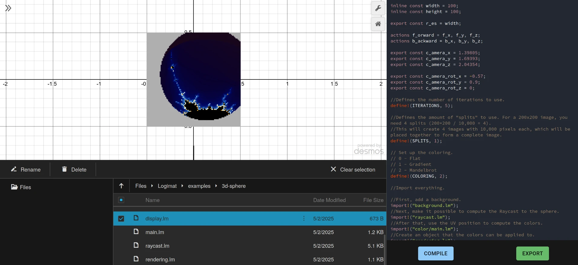 A screenshot of Graphgame Studio.